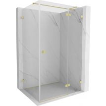 Mexen Lunar T Cabine De Douche Pivotante Droite 120 X 70 Cm, Transparent, Or Brossé - 834t-120-070-55-00-p - Bricoman