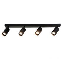 Plafonnier 4 Spots Orientables Noir Pour Ampoule Gu10 - Silamp - Bricoman