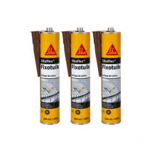 Lot De 3 Mastic-colles Souples Sika Sika Fixotuile - Terre Cuite - 300ml - Bricoman