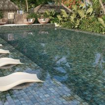 Carrelage Piscine Piscine Bali Tropic Turqueta 14,7x14,7 Cm - Bricoman