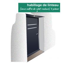 Habillage De Linteau En Aluminium Pour Encadrement De Fenêtre Ou Porte - Largeur 1m - Prondeur 100mm - Noir Foncé Ral9005 - Aluhome - Bricoman
