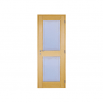 Porte Nue, Sans Cadre, Bois Erable, 73 Cm, 2 Carreaux, Recouvrement - Bricoman