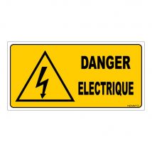 Panneau Danger Éléctrique - Rigide 960x480mm - 4000442 - Bricoman
