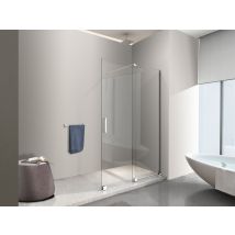 Nala Paroi De Douche 8 Mm À Porte Coulissante Réversible, Hauteur 200 Cm.140 Réglable 136-140 Cm - Bricoman