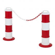 Kit De 2 Balises Modulables Rouge/blanche - 1090132 - Bricoman