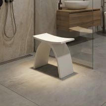 Tabouret De Douche En Solid Surface Cuneo - Bricoman