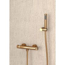 Mitigeur Thermostatique De Douche Mural Or Rose - Corbeau - Bricoman