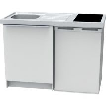 Cuisinette Complète L100 Avec Évier Inox 1810 Domino Vitrocéramique - Bricoman