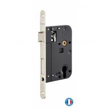 Thirard - Boitier De Serrure Encastrable À Cylindre Pour Porte D'Entrée, Axe 70mm, Bouts Ronds, Nickelé - Thirard - Bricoman