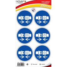 Planche 6 Pictogrammes Ø 80mm - Obligation De Mettre La Ceinture De Sécurité - 4240213 - Bricoman