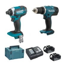 Ensemble De 2 Machines 18 V Li-ion Makita Dlx2141jx2 3 Ah (dtd152 + Ddf453) - Bricoman