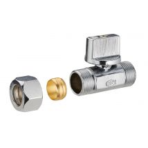 Mini Vanne D'Arrêt Mâle 12x17 (3/8) - Bicône Ø10 Quick Plomberie - Bricoman