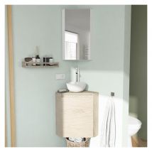 Meuble Lave-mains D'Angle Sorrento + Vasque + Armoire De Toilette - Bricoman