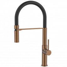 Magneto Mitigeur Évier À Douchette Mobile Cuivre Brossé - Bricoman