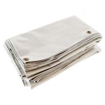 Bâche De Protection 4x5 M Blanc Crème - Garantie 5 Ans Tecplast - Lp506mu - Bâche Pvc Étanche - Résistance Anti-uv - Bricoman