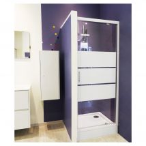 Ondee Zen - Porte De Douche Missi - Pivotante - Finition Blanc - 70x185cm - Bricoman
