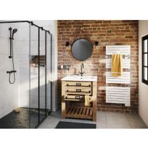 Sèche-serviette - Asama Connecte Ii - 750w - H.140.5xl.55cm - Blanc - Bricoman