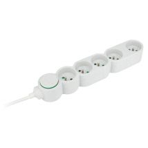 Bloc Multiprise Home Green 5 Prises 2p+t - Blanc - Zenitech - Bricoman