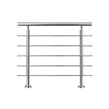Garde-corps 80cm Avec Main Courante, En Acier Inoxydable 201, Pour Intérieur Et Extérieur, Garde-corps Avec 5 Traverses - Bricoman