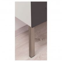 Ondee Zen - Jeu De 4 Pieds Découpables Pour Meuble Suspendu - 40x3,8x3,8cm - Inox - Chromé - Bricoman