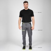 Marlow - Pantalon De Travail - 1397 Gris , Jaune Fluo M - Bricoman