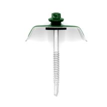50 Kits De Fixation Sommet D'Onde Pour Tôle Elda 6.3 X 75 Mm Support Acier Vert Ral 6005 - Tecnomat