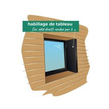 Habillage De Tableau Aluminium Pour Encadrement De Fenêtre - Hauteur 2m - Profondeur 200mm - Couleur Noir Foncé Ral9005 - Aluhome - Bricoman