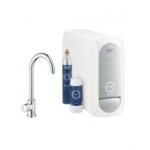 Grohe Blue Home Mono Mitigeur Monocommandé Pour Évier Starter Kit, Portée 153mm, Bec En C, Avec Fonction Filtre Et Refroidissement, 31498001, Farbe: -