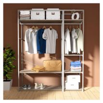 Lot De 2 Portants Vêtements June En Bois Et Métal 160x200cm - Bricoman