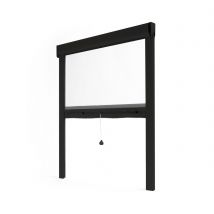 Moustiquaire 80x100 Cm À Enroulement Vertical Pour Fenêtre Recoupable Avosdim Alu Luxe Noir Ral 9011 - Bricoman
