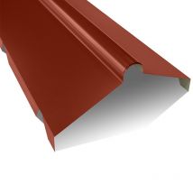 Pack De 2 Demi-faîtière À Boudin Crantée 2100 Mm Axel | Rouge Tuile | Ral 8012 - Bricoman