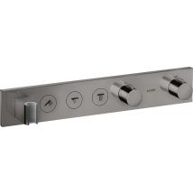 Hansgrohe Axor Showersolutions Module De Thermostat Select 530/90, Encastré, 3 Consommateurs, Set Complet, 18356330, Farbe: Polished Black Chrome - 