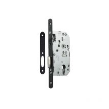 Serrure À Larder D454 Clé I Axe 50mm Bout Rond Finition Noir Avec Gâche Vachette 22694000 - Bricoman