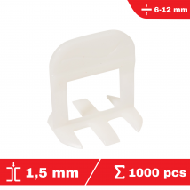 Lot De 1000 Croisillons À Cale Autonivelants Clip-it 1,5 Mm - Système De Nivellement De Carrelage - Flat-pro - Bricoman