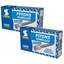 Pitons Femelles Semin, Boite De 100 (lot De 2) - Bricoman