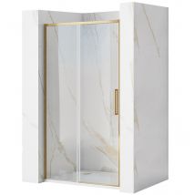 Porte De Douche Coulissante Rea Rapid Slide 110 Brush Gold - Bricoman
