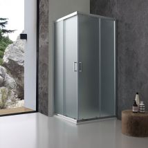 Paroi De Douche Carrée D'Angle 90x90 Verre Opaque | Giada - Bricoman
