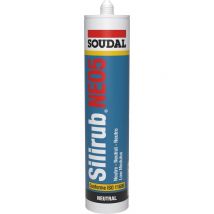 Mastic Pour Joints De Raccordement Silicone - Silirub Neo5 - Soudal - Noir - 300 Ml - Bricoman