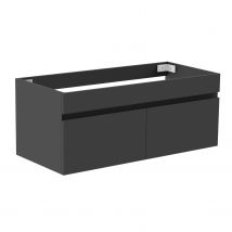Meuble Sous-vasque 100cm Simple Vasque, Meuble De Salle De Bains, Anthracite - Bricoman