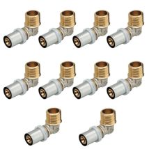 Lot De 10 Raccords Coudés 3/4 M20 Multicouche À Sertir Rbm Profil Th-h-u-b-f - Tecnomat