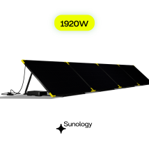 Sunology Play - Kit 4 Panneaux Solaires Complet 1920w Bifacial – 4 Stations Solaire Livrées Totalement Assemblées – Installation Au Sol Ou Au Mur - 