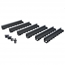 Pack De 6 Caniveaux Meapark Avec Grille À Fente + Profil E-blade R En Inox - Bricoman
