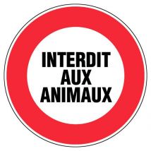 Panneau Interdit Aux Animaux - Rigide Ø180mm - 4041834 - Bricoman