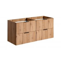 Meuble De Salle De Bain Suspendu Sous Double Vasque Adel Chêne 120 Cm - Bricoman