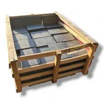 Palette De 49,28 M2 (700 Pièces) De Dalles Rectangulaires En Ardoise Noire De 32x22 Cm + 1 Boîte De Crochets - Bricoman