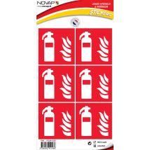 Planche 6 Pictogrammes 80x80mm - Extincteur - 4241036 - Bricoman