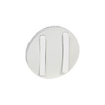 Legrand 065002 - Enjoliveur Blanc Double Vv / Poussoir - Doigt Étroit - Céliane - Bricoman
