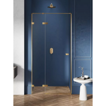 Porte De Douche 110 Cm Doré Brossé Pivotante Gauche Bali Gold Brushed - Bricoman