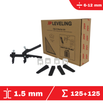 125 Croisillons À Cale Autonivelants 1,5mm + 125 Cales + 1 Pince À Niveler - Flat-pro Starter Kit - Système De Nivellement De Carrelage - Tecnomat