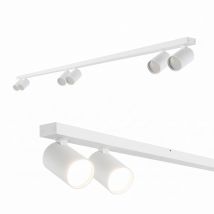Rampe De Spots Spots De Plafond Malga 6 Line White 6xgu10 Blanche Ip20 Edo - Bricoman